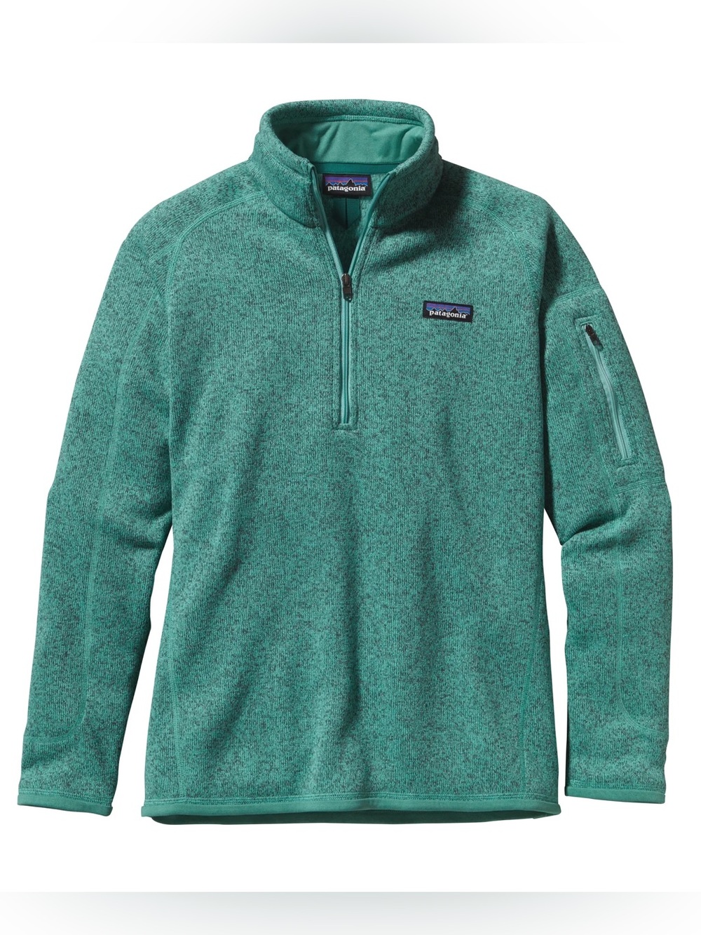 Patagonia Teal Heather Quarter-Zip Fleece Pullover